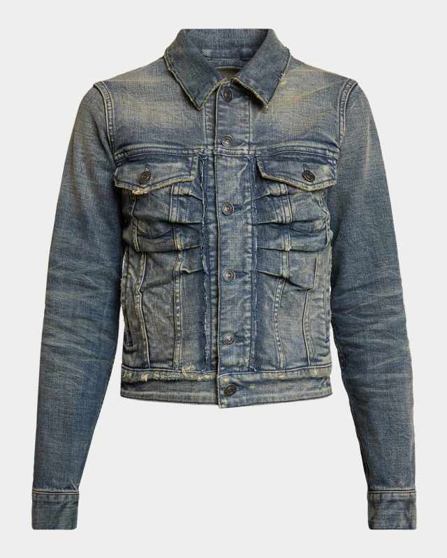 Ruched Denim Jacket